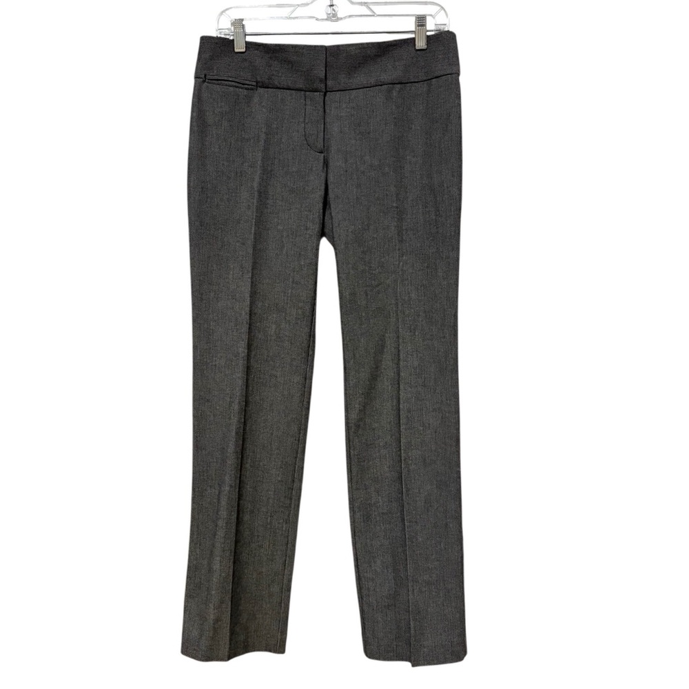 NWT LOFT Marisa Trousers Tweed Dress Pants Charcoal Gray Stretch Size 6